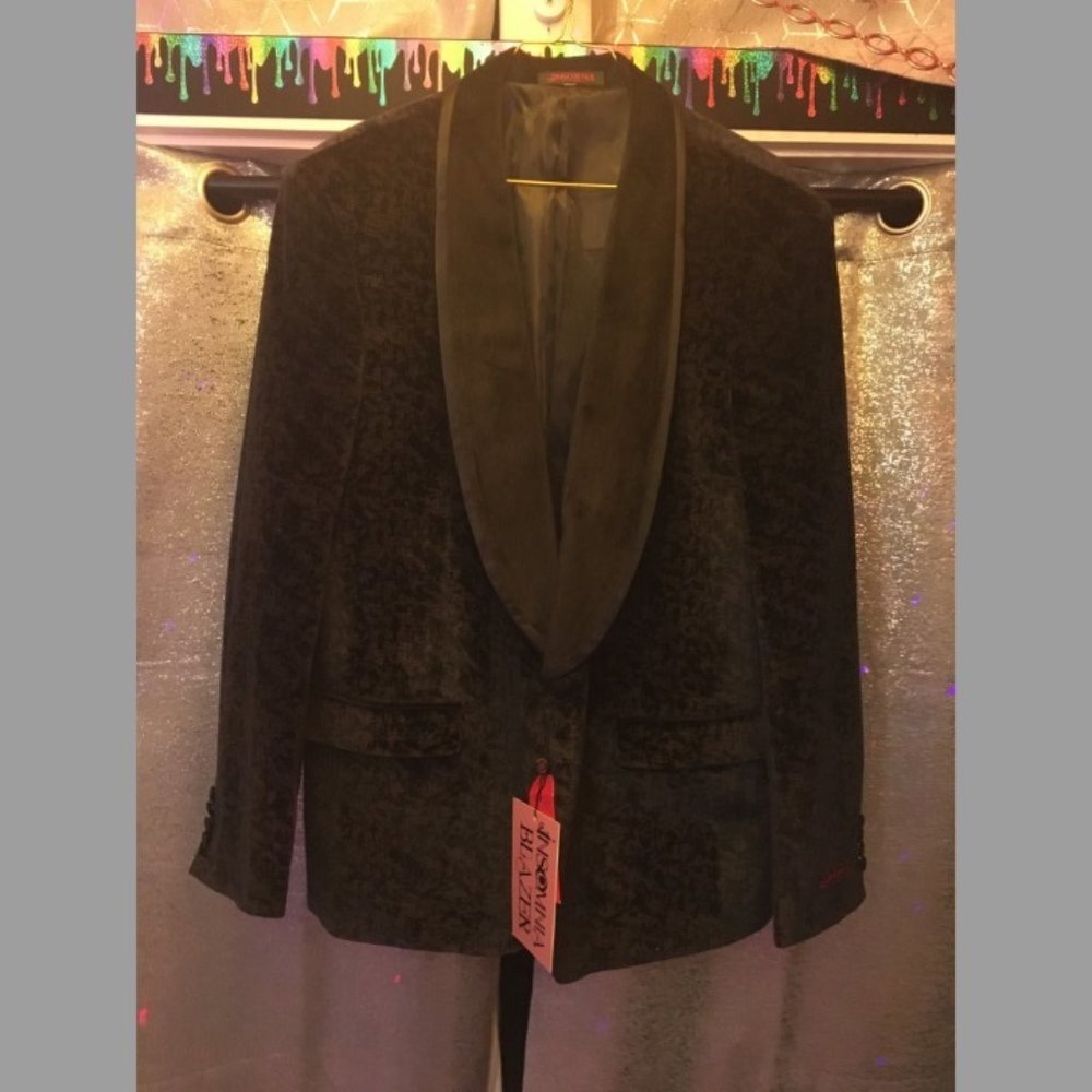 Soft Black Velvet Insomnia Smoking Jacket